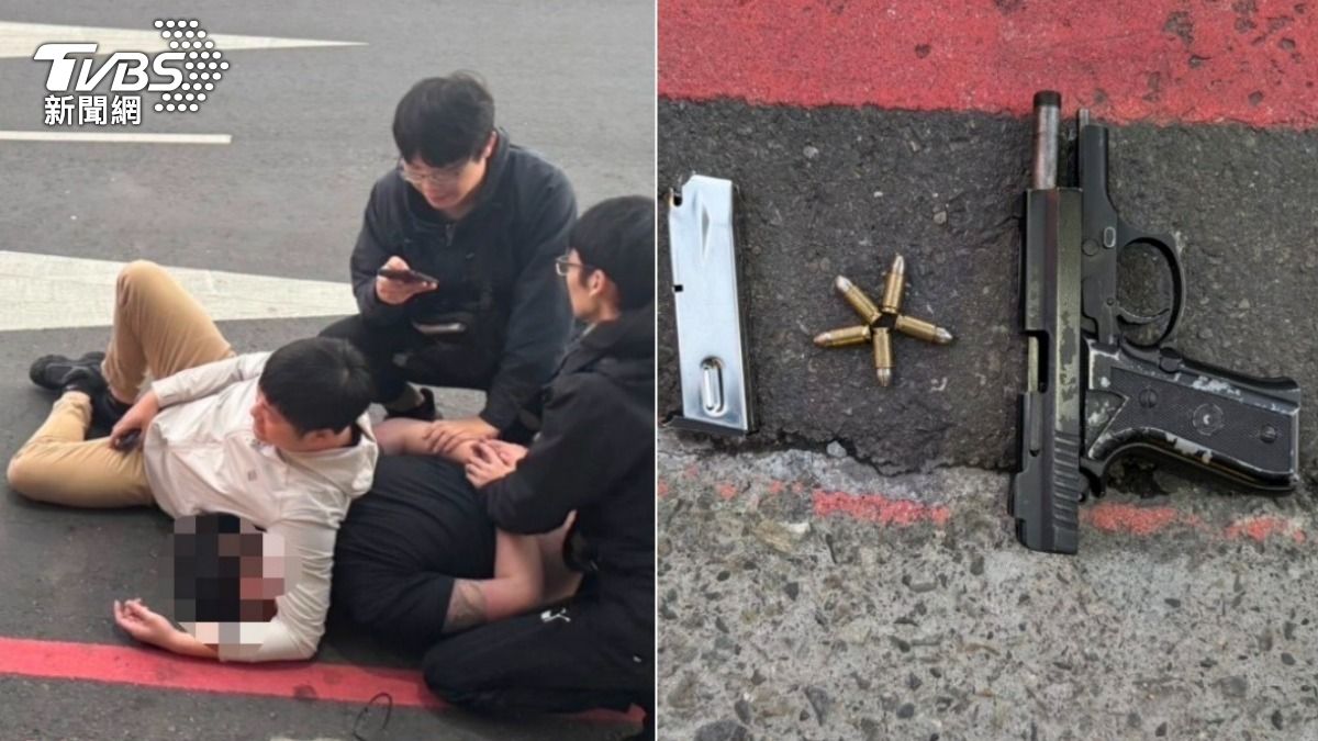 警方逮捕另名販槍男子。(圖/TVBS)