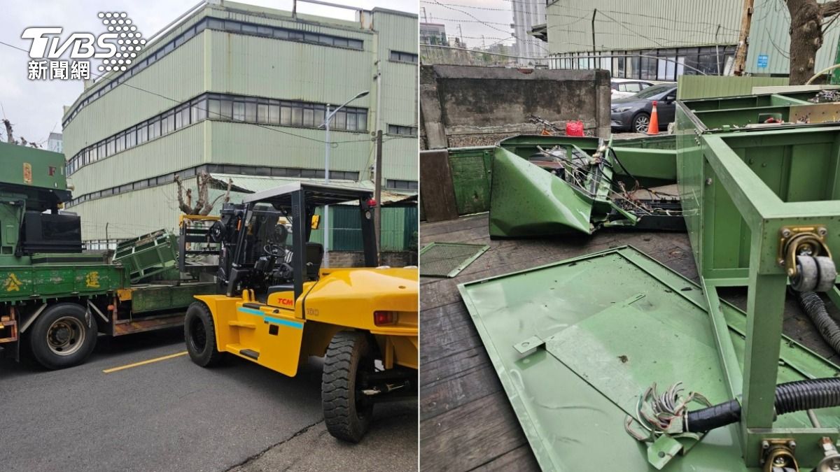 新北堆高機搬運機具突傾倒　貨車司機遭重壓命危