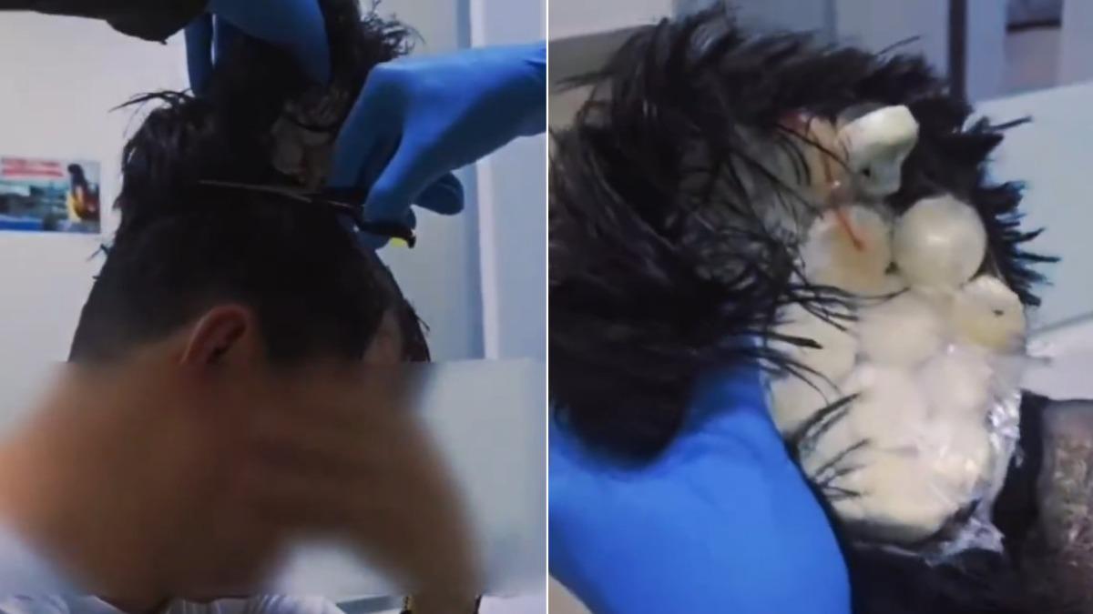哥倫比亞男「假髮藏毒」被識破 警一掀開驚見價值34萬古柯鹼