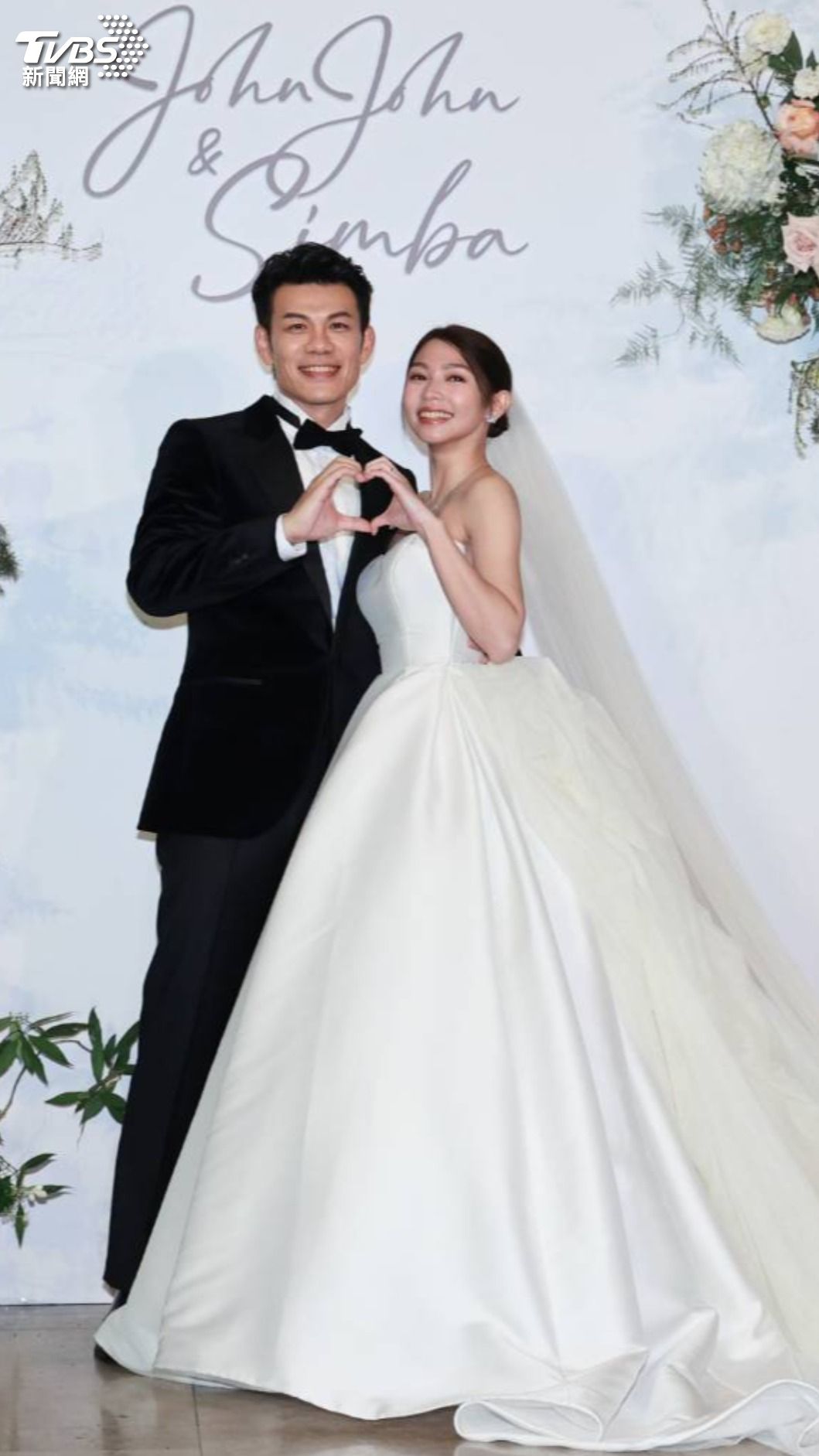 陳志強(左)、曾智希大婚。(圖/趙世平攝)