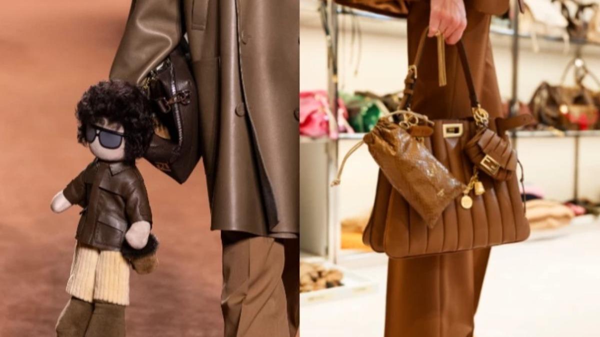 人物造型配件以 FENDI 升級再造布料製作,結合品牌高超工藝與創意循環。(圖/FENDI提供)