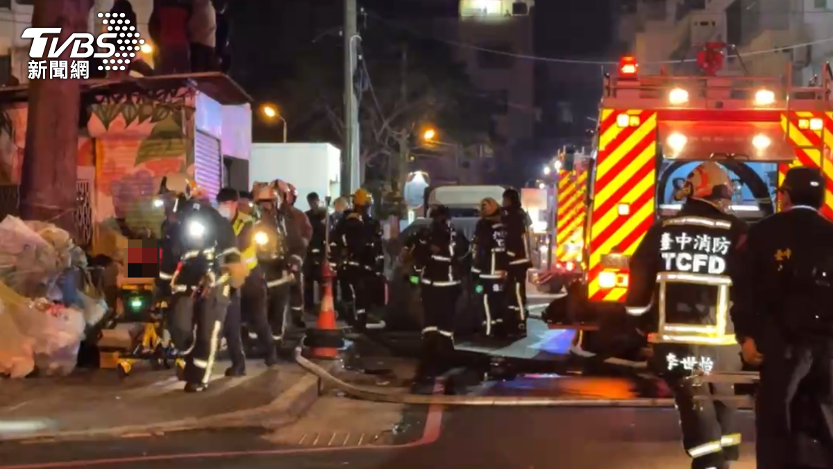 台中民宅惡火暗夜狂燒 父女受困搶救無效雙雙罹難