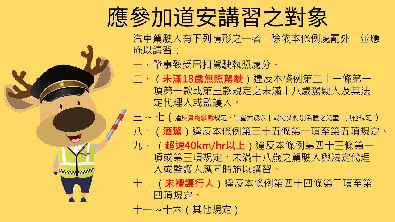 道安講習對象。（圖／翻攝自台北監理所官網）