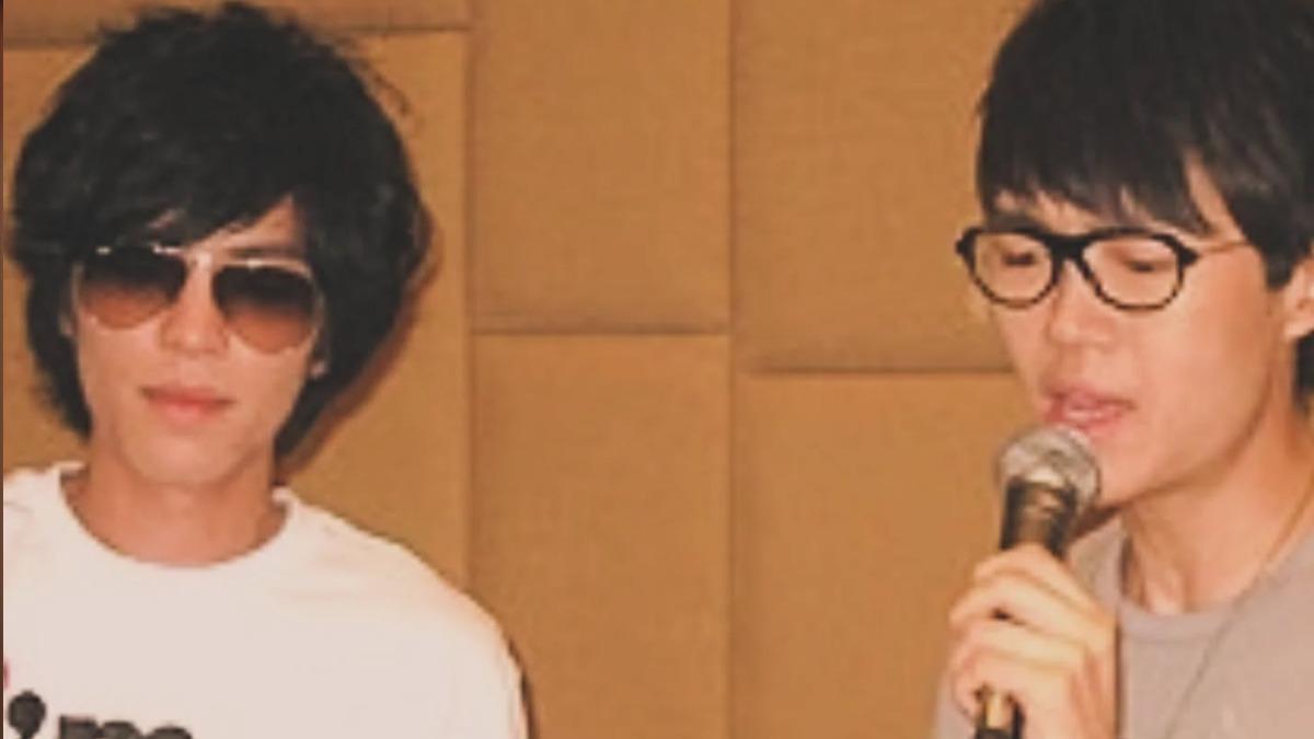 蕭敬騰曬出2人過去練唱的合照。（圖／翻攝自蕭敬騰臉書）