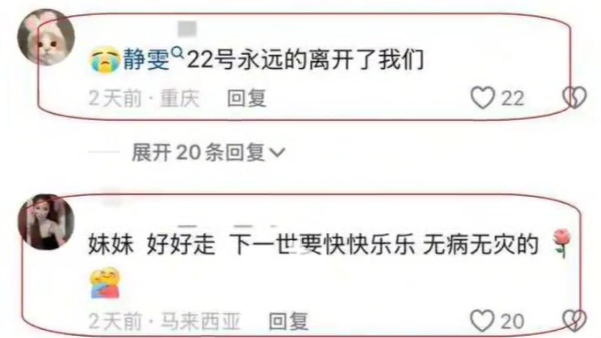 陳靜雯的朋友在社交媒體上發文稱「靜雯已於2月22日晚永遠的離開了我們」。(圖/翻攝自抖音影片截圖)