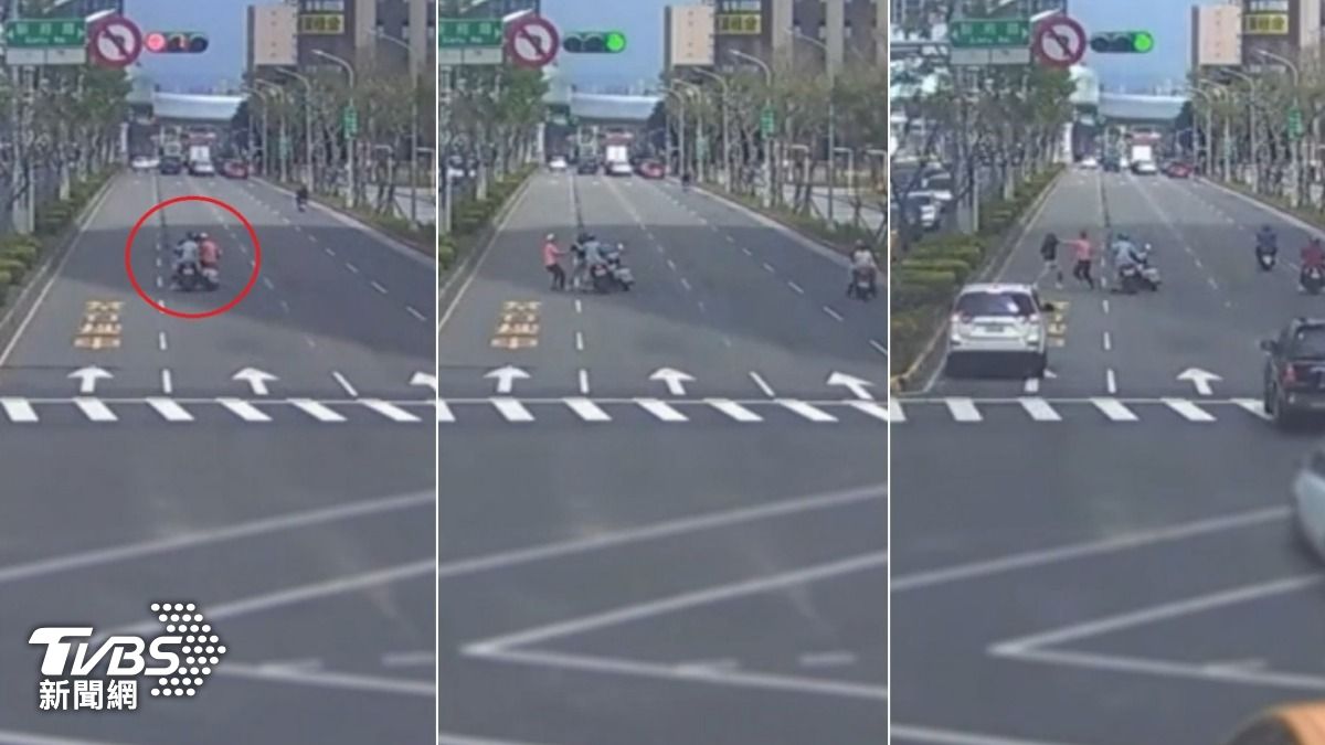 新北2騎士轉彎互不禮讓爆衝突 板橋火車站前馬路開打濺血