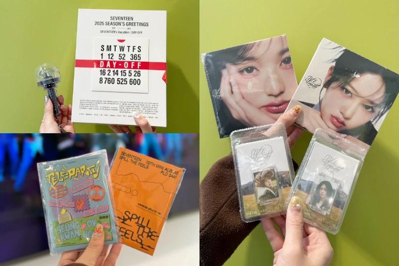 周邊如專輯、年曆、應援棒等都能買到。(圖/周筠羚攝)