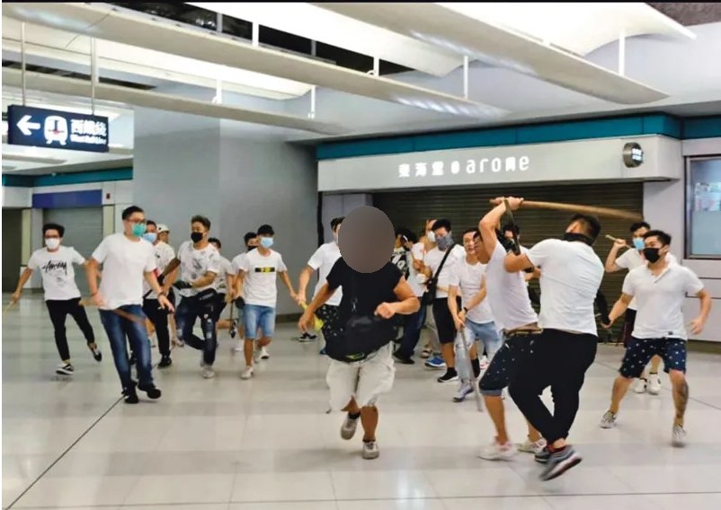 劉喬安的男友是香港黑幫14 K成員，該幫會曾在反送中事件時暴打民眾。（圖／翻攝X@WilsonLeungWS）