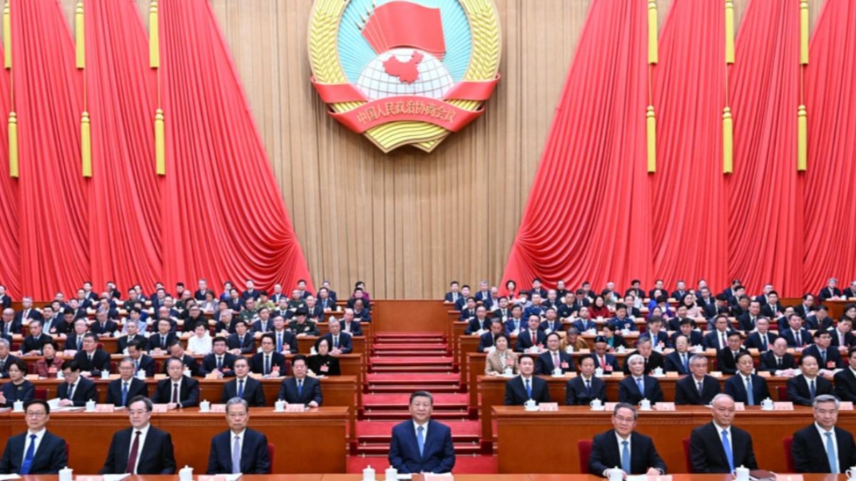 中共七大常委出席全國政協會議（圖／新華社）
