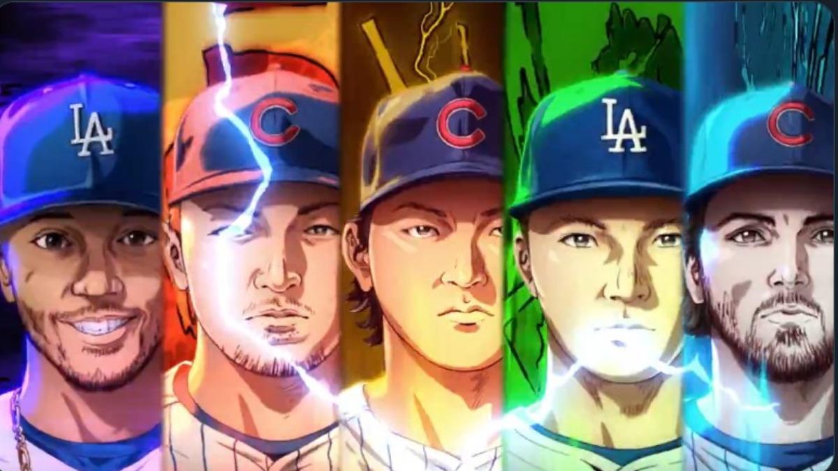 大聯盟球員動漫化。(圖/翻攝自X@MLB)