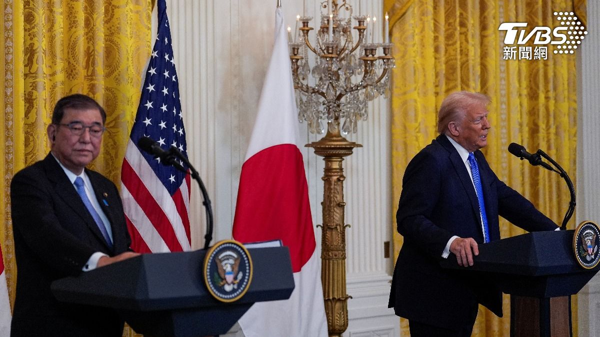 日本首相石破茂２月訪美會見川普。（圖／達志影像路透社）