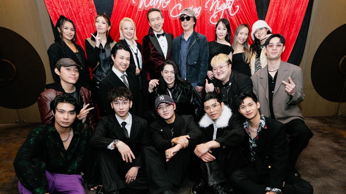 華納音樂昨晚舉辦春酒，旗下藝人蕭煌奇、TRASH、温嵐以及戴愛玲等人開心同樂。（圖／華納音樂提供）