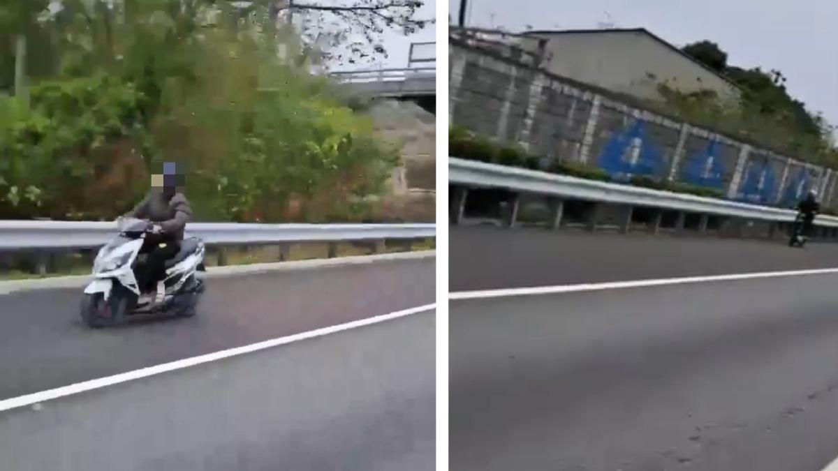 離譜!2機車國道一號路肩狂飆 男騎士吞罰:錯信導航