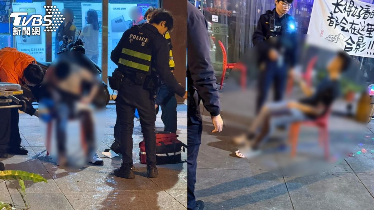 警方連絡救護人員到場將被砍青少年送醫救治。（圖／翻攝Facebook●【爆料公社】●）