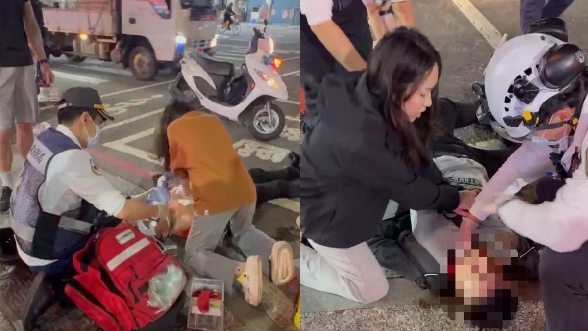 高雄騎士命危！正妹CPR「跪到瘀青」救回　最美天使身分曝