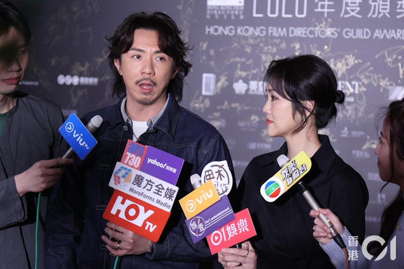 張繼聰與謝安琪夫婦出席香港電影導演會年度頒獎典禮。（圖／香港01）