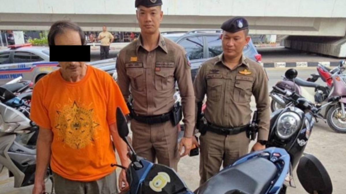 警方循線逮到掏鳥男。(圖/翻攝自PattayaEasternnews臉書)