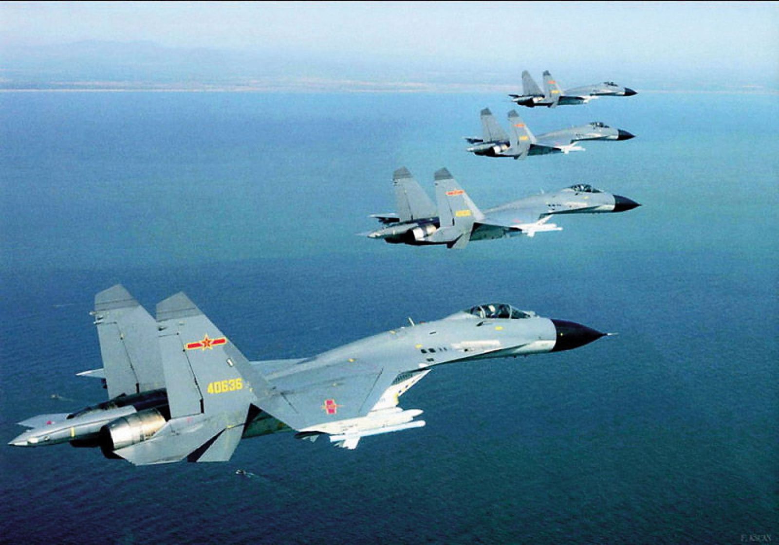 2023年初,中共軍機成群結隊擾台。(翻攝微博)
