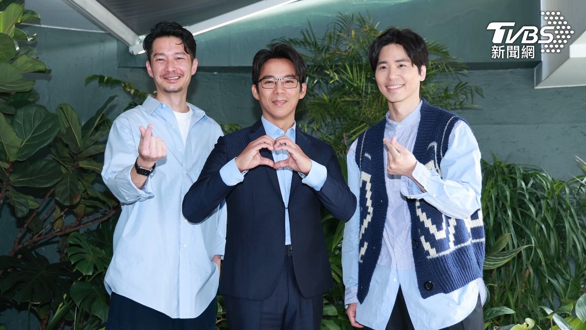 周詠軒、陳子強、巫宗翰出席《宇宙的源頭就是愛》記者會。(圖/黃城碩攝)