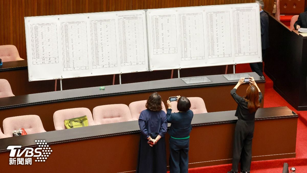 藍白聯手以61票比51,否決總預算、財劃法覆議案。(圖/華子琛攝)