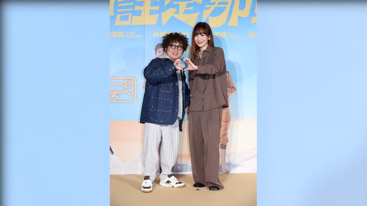 納豆、陽靚出席《命中註定那頭鵝》首映會。(圖/張哲鳴攝)