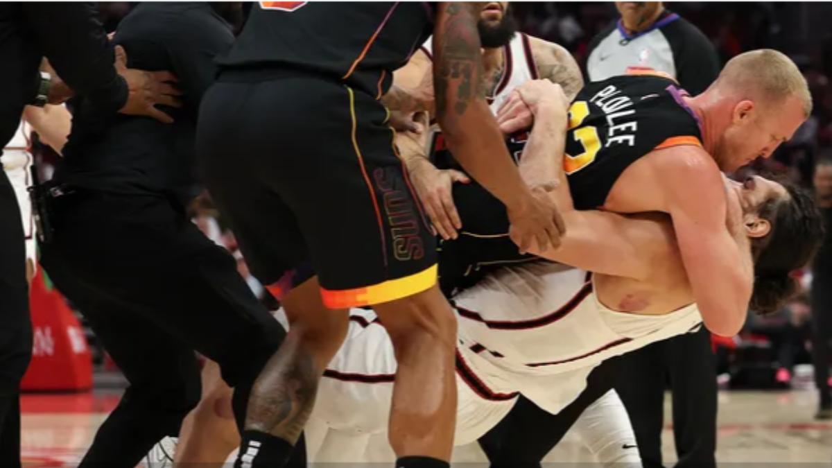 NBA/流血衝突大場面!太陽火箭打出火氣 中鋒雙遭驅逐出場
