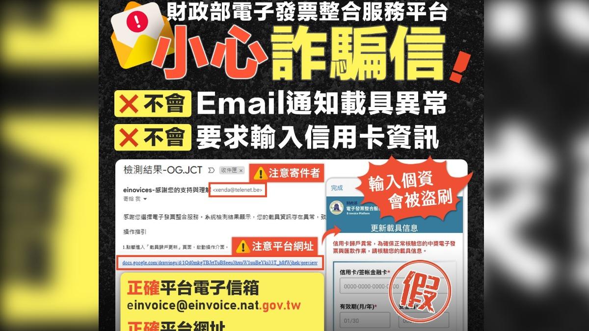 新詐騙手法!Mail「載具異常」通知 點擊恐讓財物被盜光