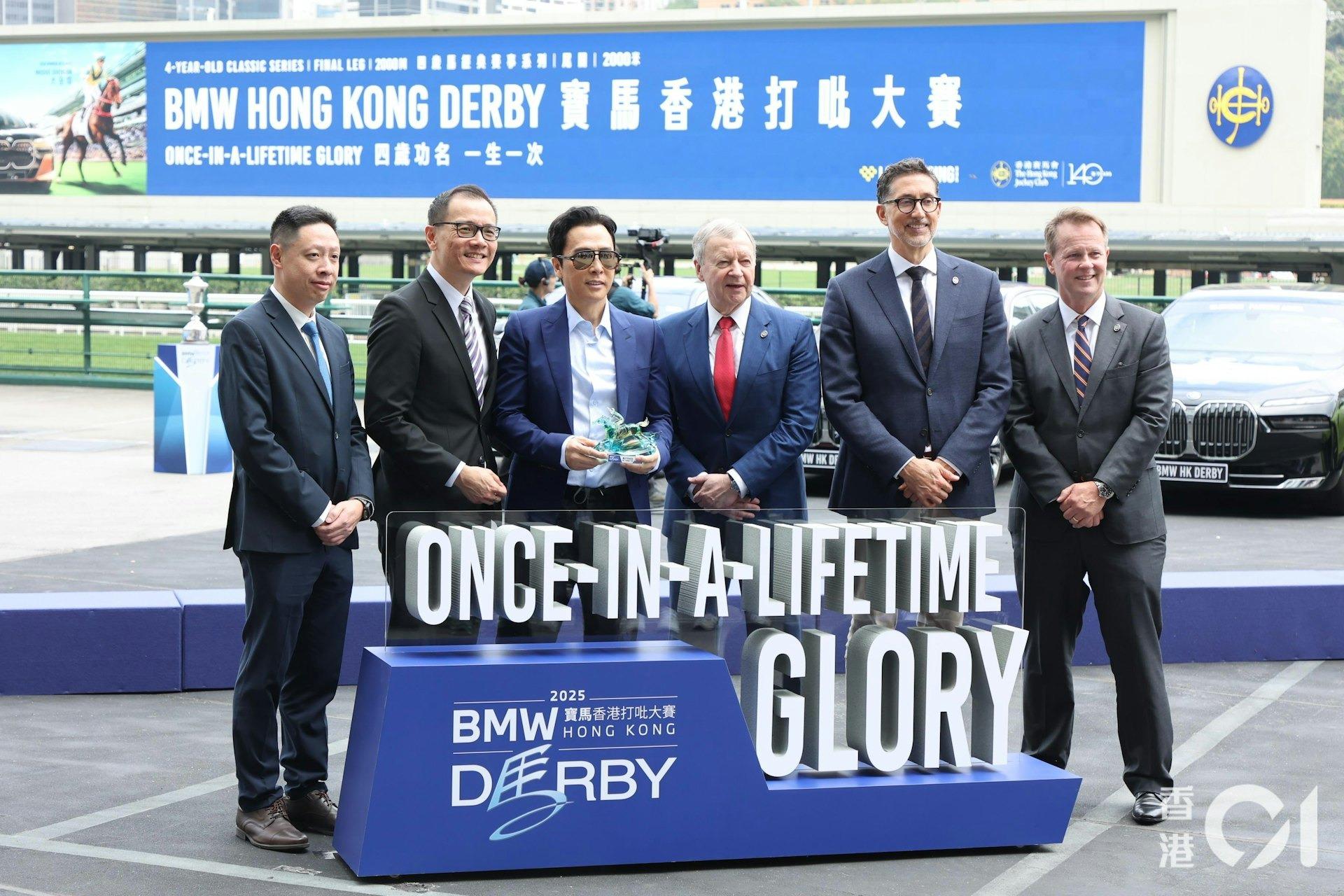 甄子丹今日出席《寶馬香港打吡大賽2025》發佈會。(圖/香港01)