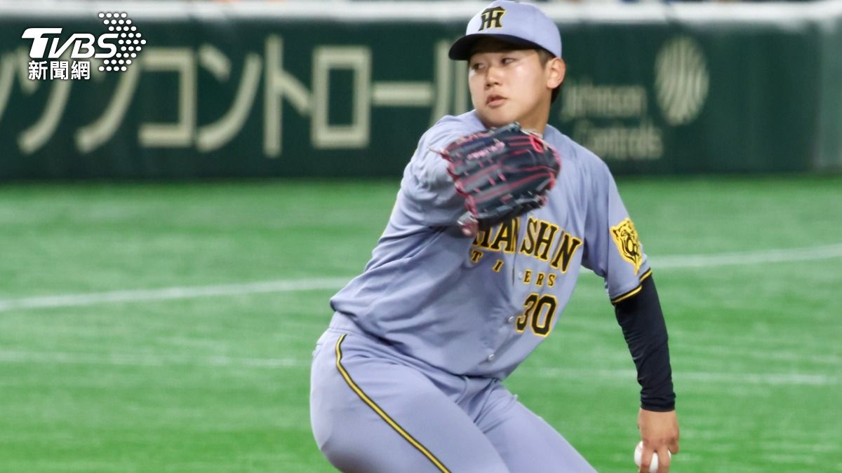 阪神虎年僅20歲的潛力新星門別啓人擔綱先發。(圖/李建緯攝)