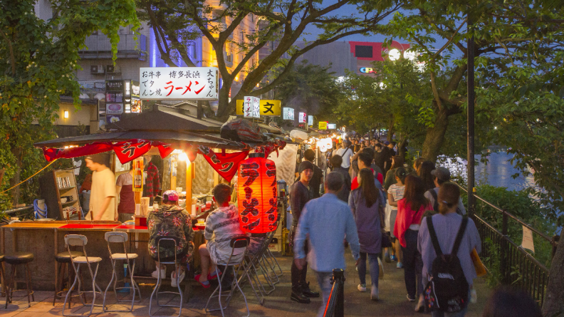 ▲福岡是日本美食之都，位於博多的中洲，屋台文化更是享譽全日本。（圖片來源：福岡市）