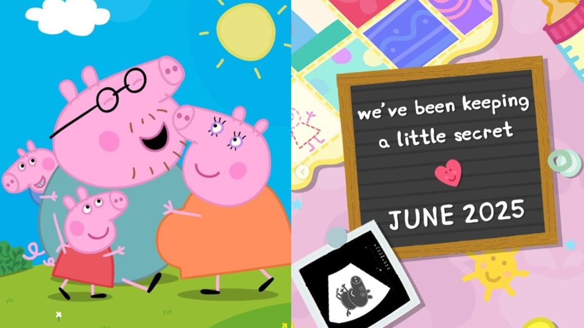 官方預告佩佩豬家庭新成員6月登場。(圖/翻攝自IG@officialpeppa)