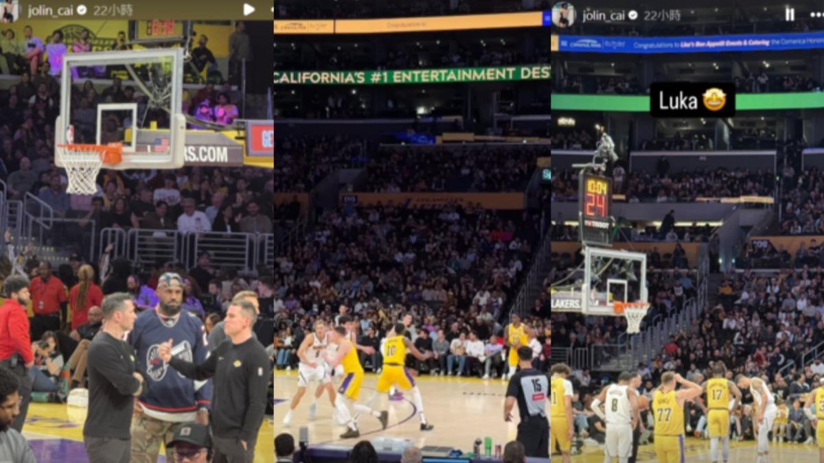 蔡依林在社群分享多張欣賞NBA的照片,本人並未入鏡。(圖/翻攝自蔡依林IG)
