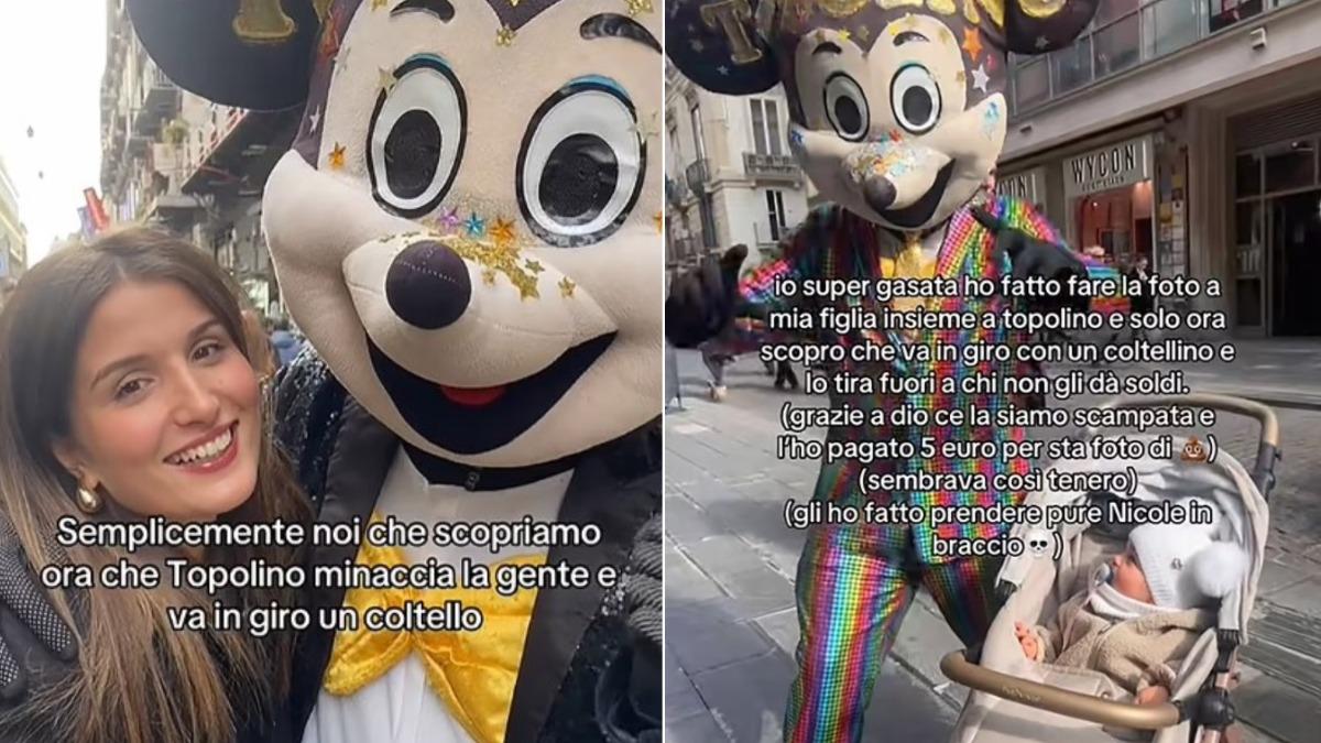 遊歐注意!「恐怖米奇」街頭現身 強拉合照不給錢就亮刀