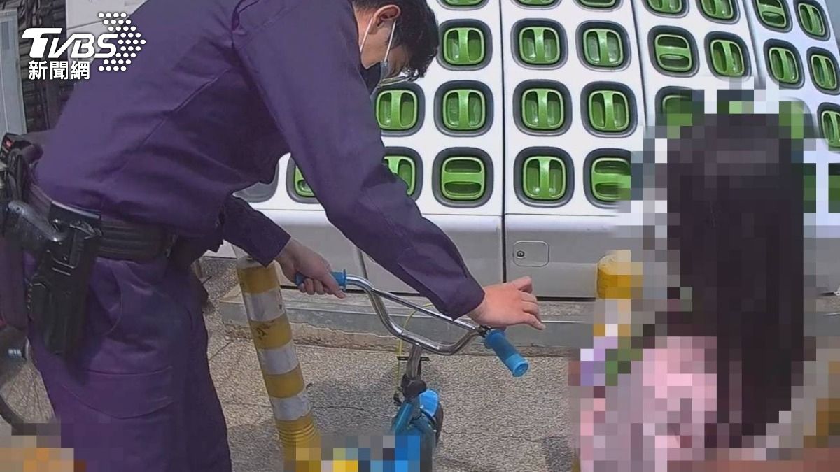 5歲女童因為想吃零食，偷偷趁林姓媽媽不注意騎兒童腳踏車溜出門，結果騎到5公里外。（圖／TVBS）