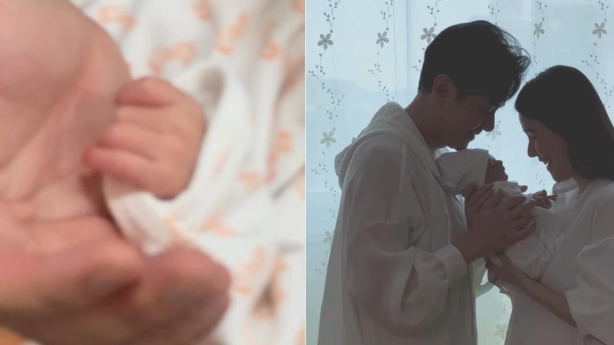 香港女星黃翠如與老公蕭正楠公布一家三口照,(圖/翻攝黃翠如IG)