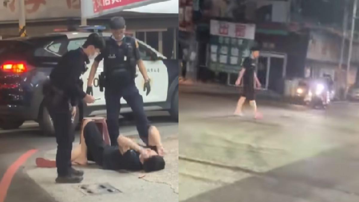 強制碰瓷?台南行人躺馬路中央 駕駛嚇到急按喇叭