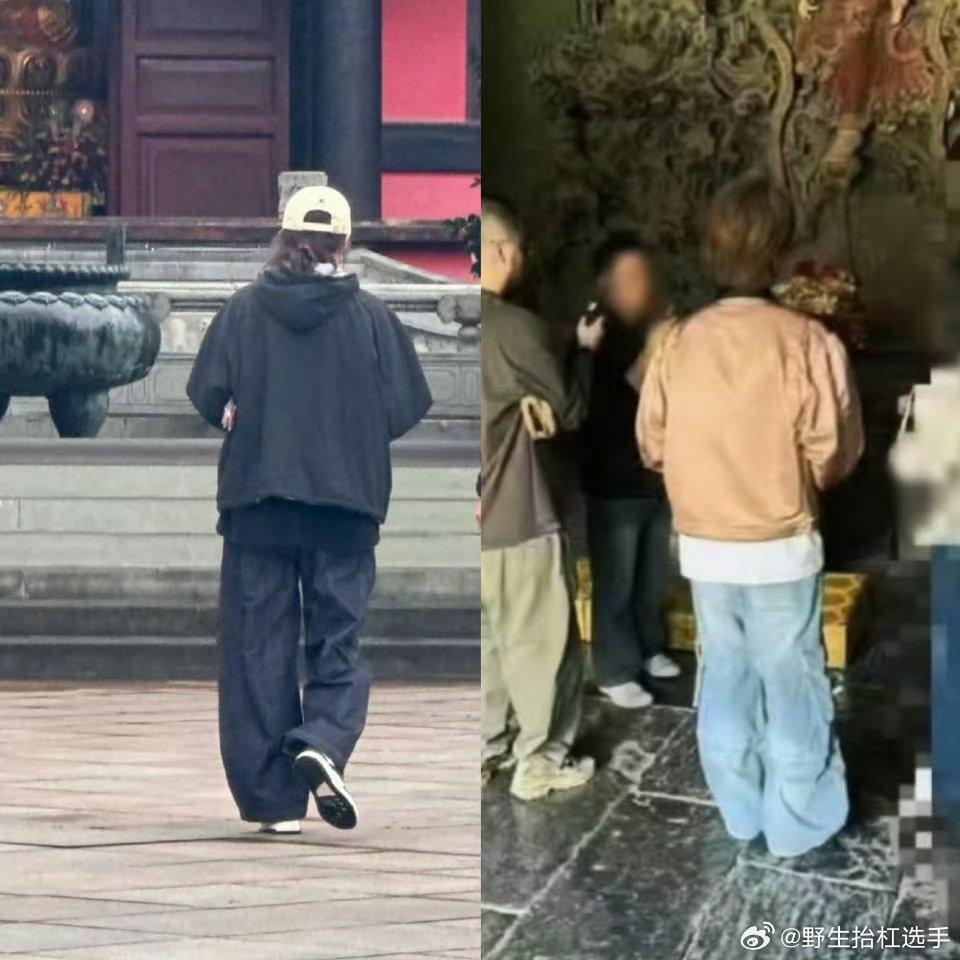 鹿晗關曉彤雖不是同時間現身同寺廟，但都在寺廟進行活動。（圖／翻攝自）