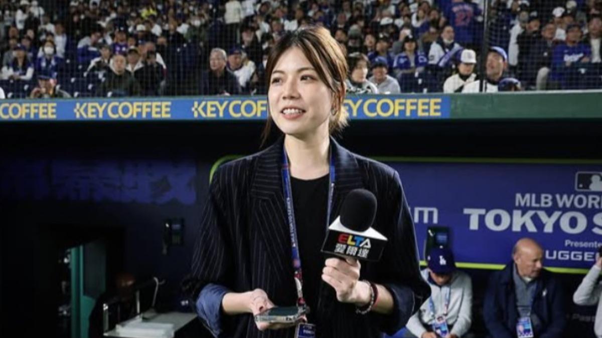 秦于婷分享2025大聯盟東京海外賽工作花絮。(圖/翻攝自秦于婷IG)