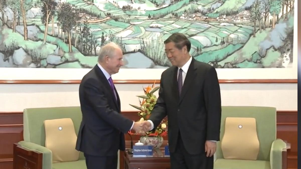 黑石CEO見何立峰 表態繼續深耕大陸市場(圖/CCTV+)