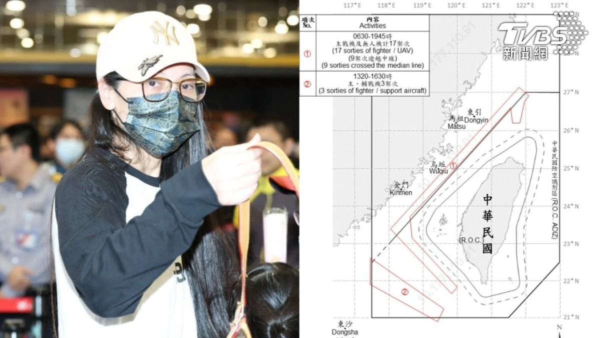 亞亞返陸第一天!中共出動27機艦擾台 還射運載火箭經我中部上空