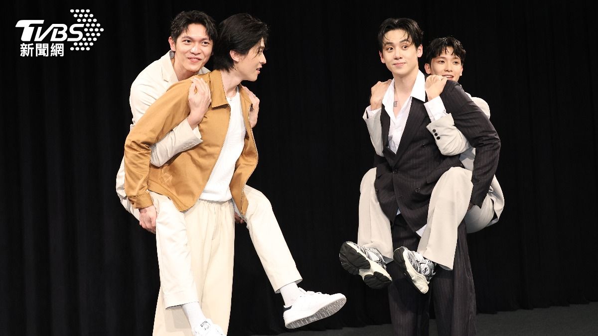 林輝瑝(左起)、幸卓輝、葛兆恩、Nelson出席《對立而已》首映會。(圖/張哲鳴攝)