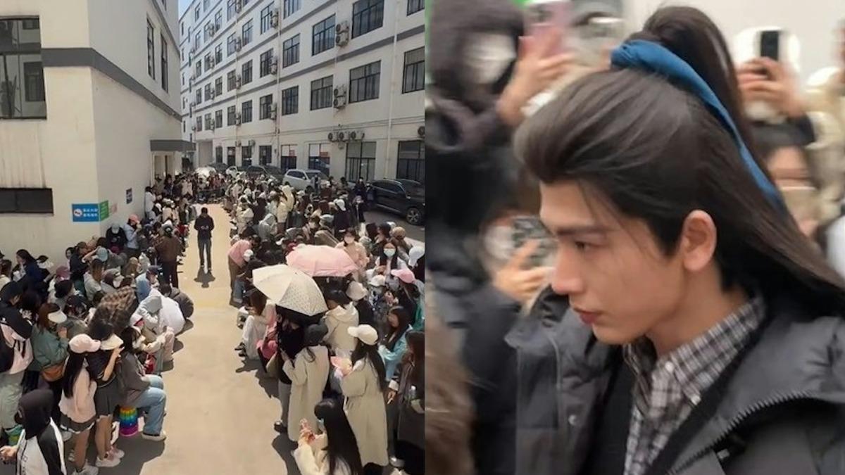 只為見「95後新生代男神」一面!粉絲無懼烈日 塞爆整個橫店