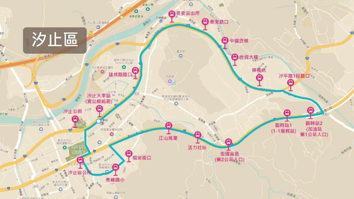 掃墓專車路線圖。(圖/警方提供)