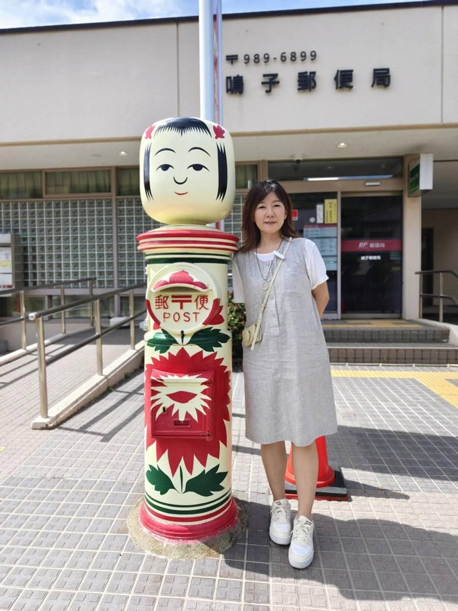 郵筒以木芥子娃娃為造型,漆上了五官和身體的花紋,設計非常精巧。(圖/Maruko與美食有個約會提供)