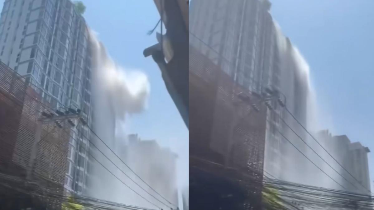 緬甸規模7.7強震！清邁高樓頂樓泳池水一瀉而下　街道影像曝