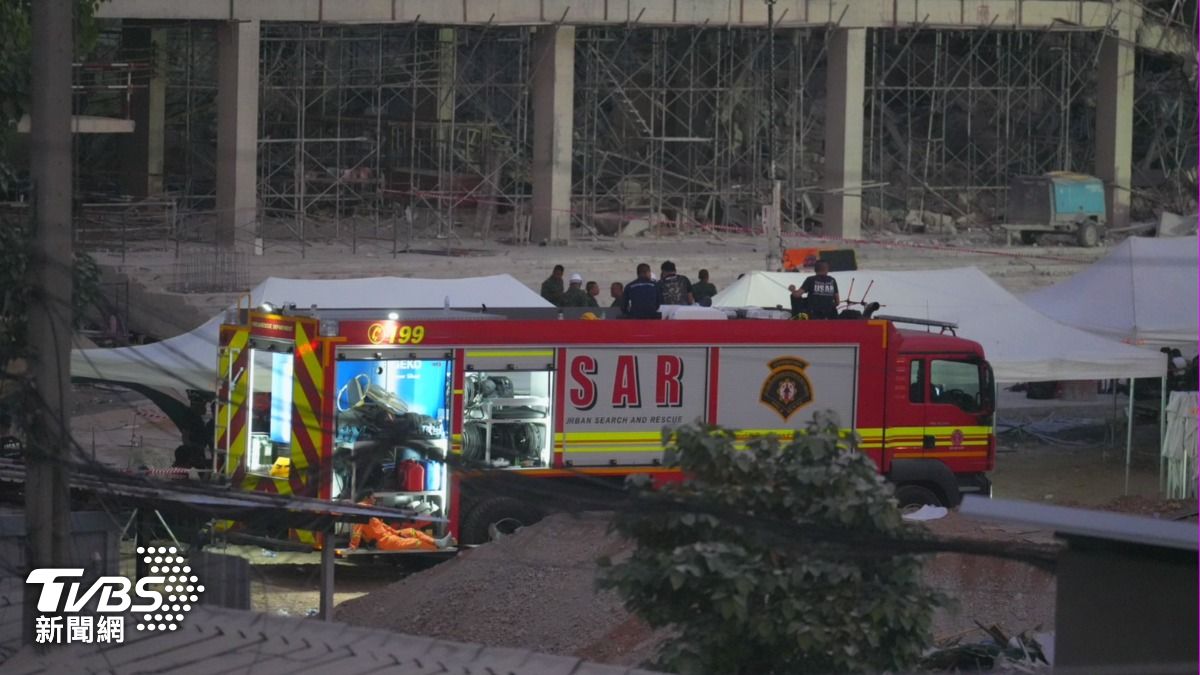 緬甸強震造成泰國曼谷大樓倒塌，曼谷據報已10死85人受困。（圖／華子琛攝）