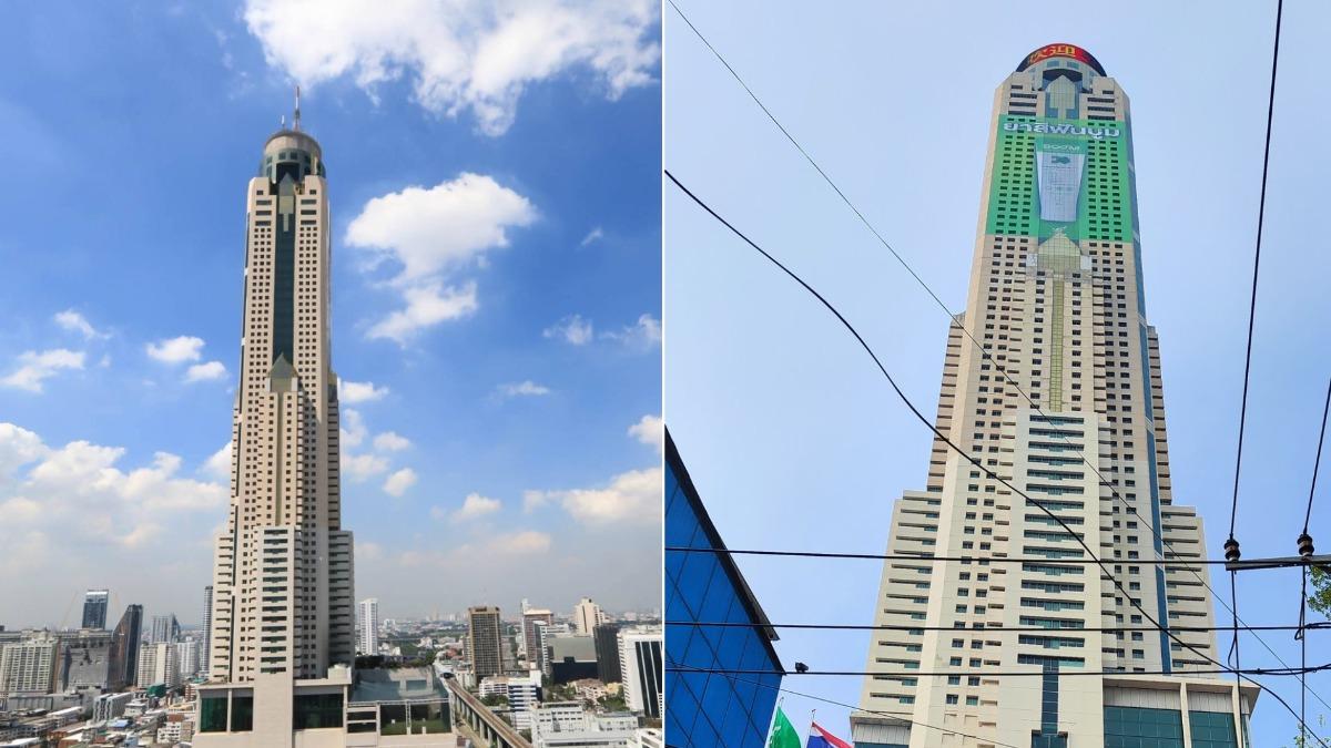 曼谷「彩虹雲霄飯店」傳出傾斜。（圖／翻攝自Facebook@Baiyoke Sky）