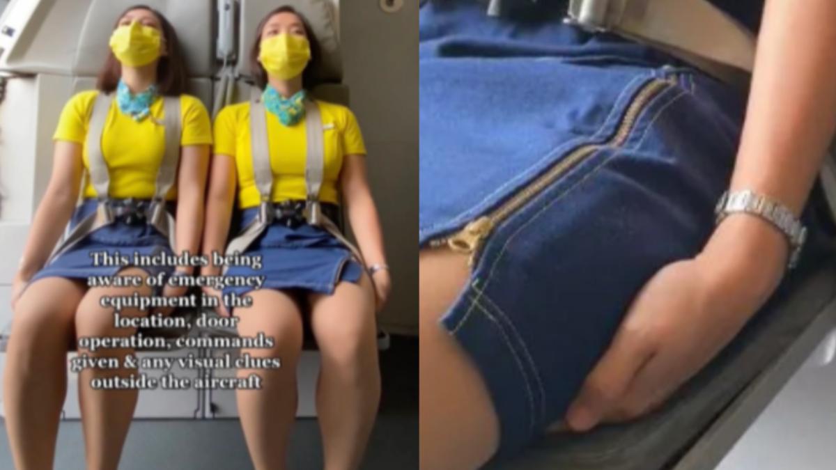 為何飛機起降空服員雙手放屁股下?她曝保命作用:減緩撞擊傷害