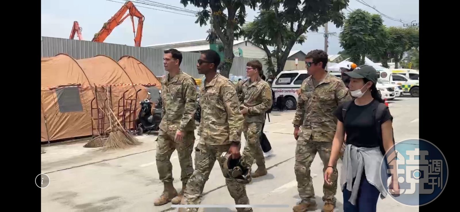 駐泰美軍主動加入救災行列。