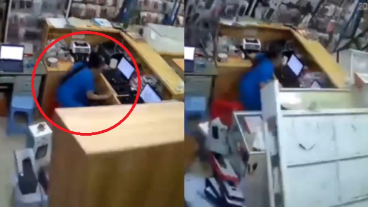 緬甸強震瞬間位移!女店員冷靜舉動全錄下 網歪樓:監視器哪牌